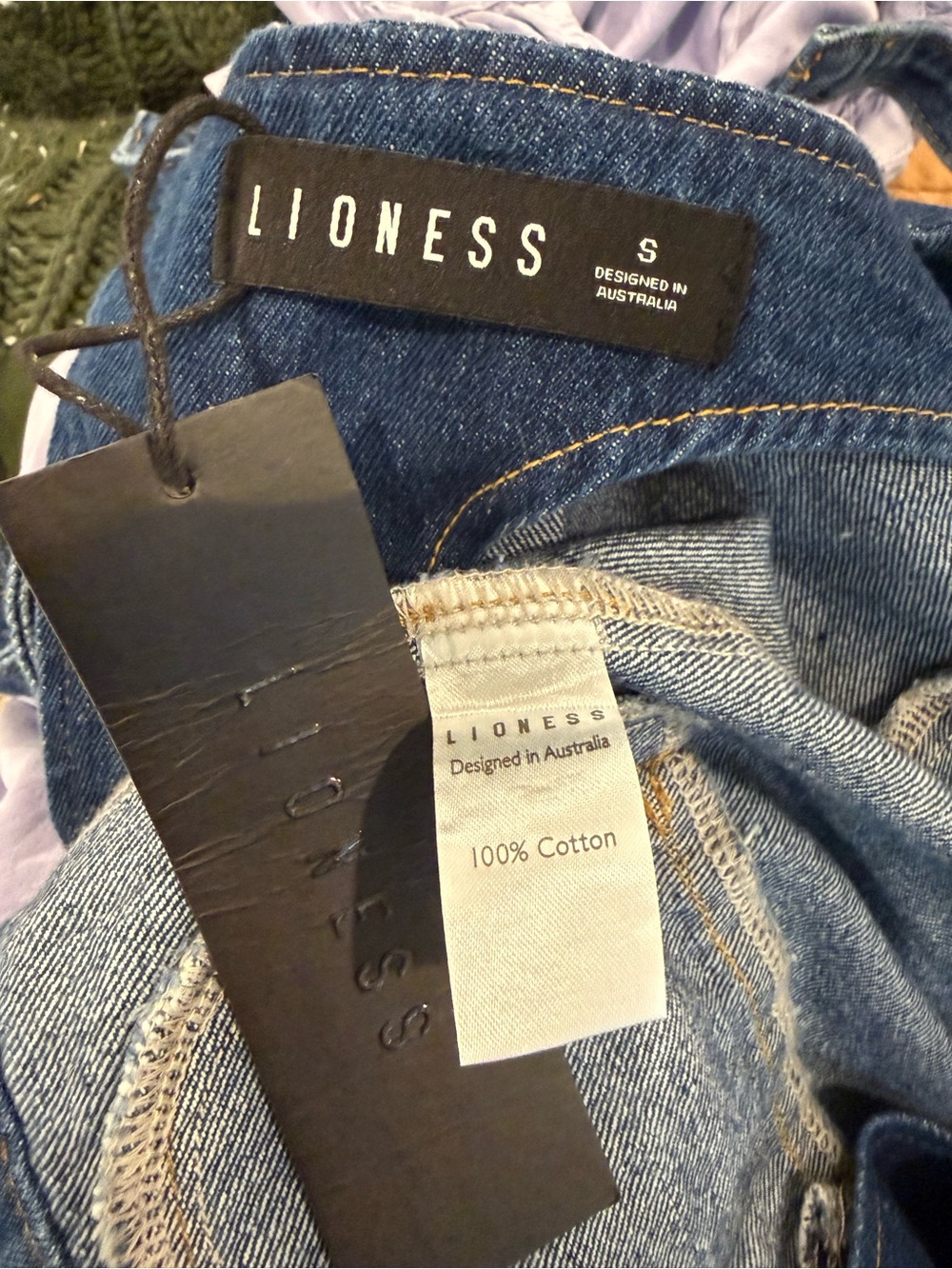 REVOLVE Lioness Dark Blue Denim Halter Vest - Picture 5 of 6